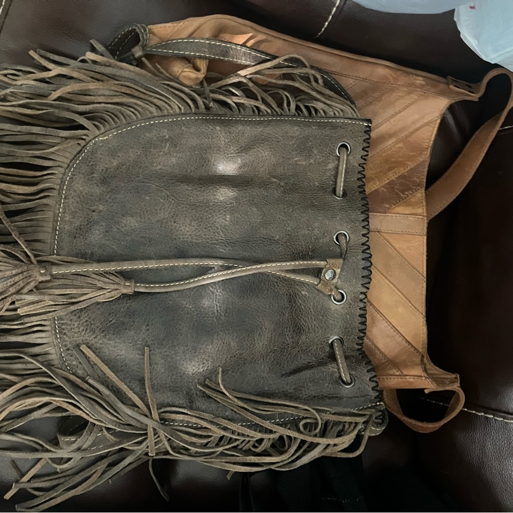 Fringe Leather Bag